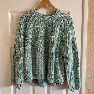 Free People yellow turquoise cotton sweater S